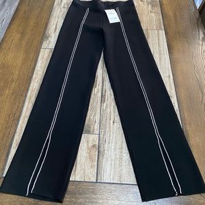 ZARA black front slit knitted pants